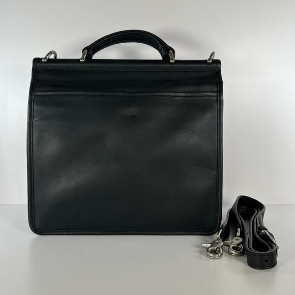 NEW Vintage Coach Willis Bag 9927 Black Leather Nickel Hardware 2005 - Picture 3 of 10